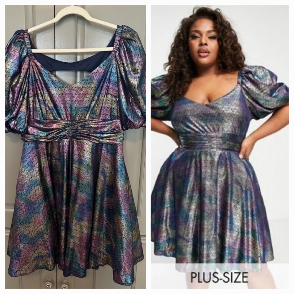 Lovedrobe Luxe Plus velour mini dress